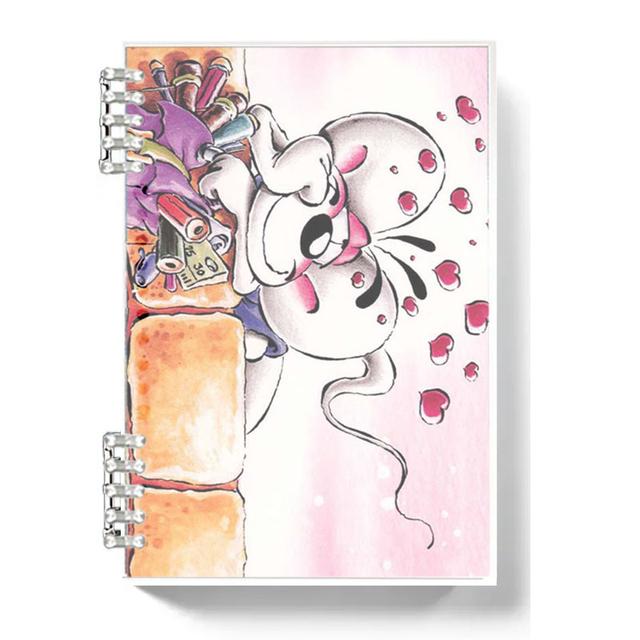 TEMU 1pc Carnet de Notes Souris avec Perforatrice à 5 Trous - Reliure à Agrafes Courtes pour un Retrait Facile des Pages, Compatible avec les Classeurs à 5 Anneaux, pour la (Thème Souris Adorable)