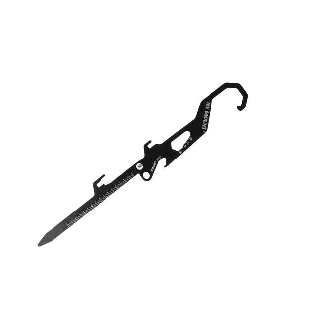 TEMU 1/2pcs Outdoor Multifunctional Stainless Steel Hook - Foldable Coil Holder, Bottle Opener Ruler, , Camping, Hiking, And Backpacking