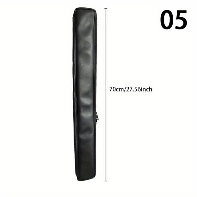 TEMU 1pc Leather Flute Storage Bag - Portable & Vertical Flute Case With Protective Sponge Interior, Ideal For Musicians And Woodwind Enthusiasts, Flute Accessories