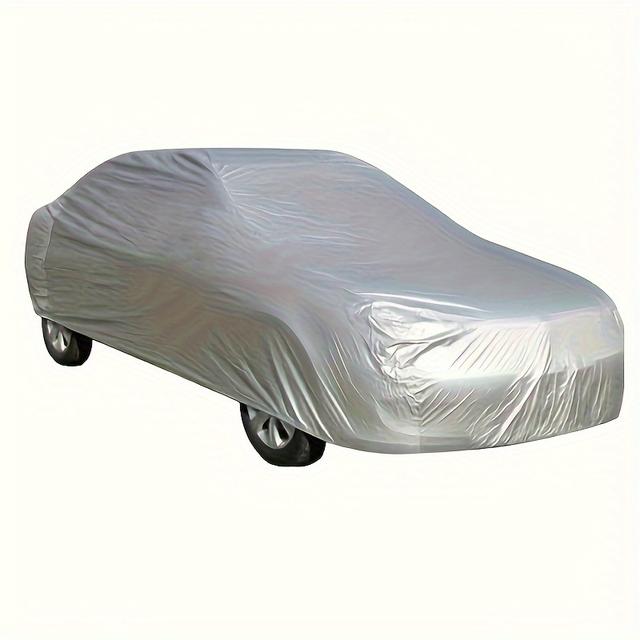 TEMU 1 Universal Car Cover - Uv Protection, Use With Heat Resistant Silvery Film And Sunscreen Anti Uva Function: Protects Vehicle From Rainwater & Dust Snow Damage For All Models