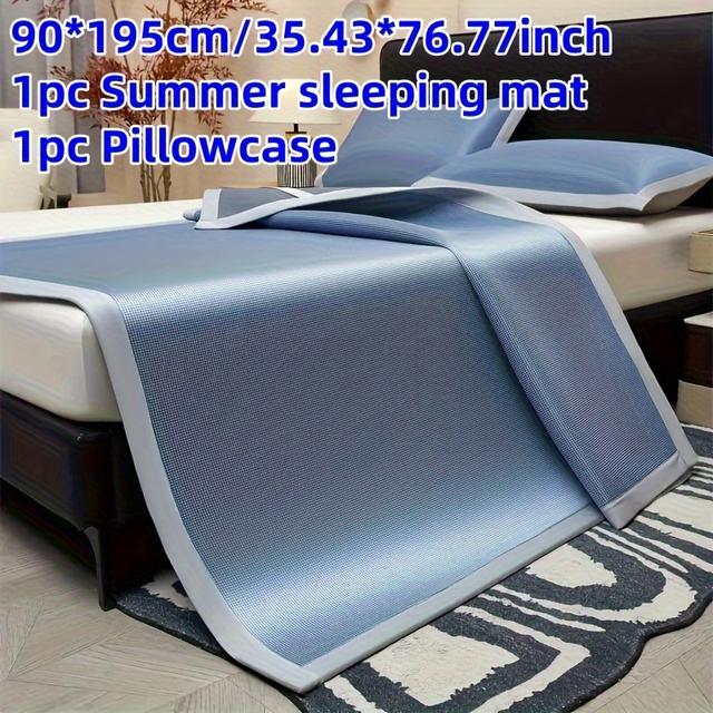 TEMU 夏用無地クーリングマットセット(2/3個)、涼しく通気性があり、折りたたみ可能で収納が簡単、家族、寝室、学生寮に最適