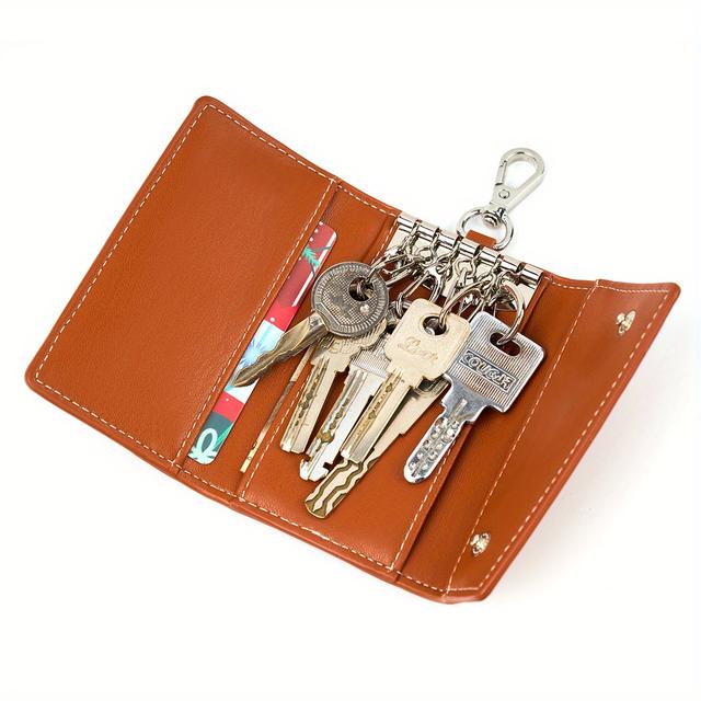 TEMU Fiosomia Slim Key Holder、キーの複数付き、男性用の耐久性となキーウォレット、男性用の簡単な