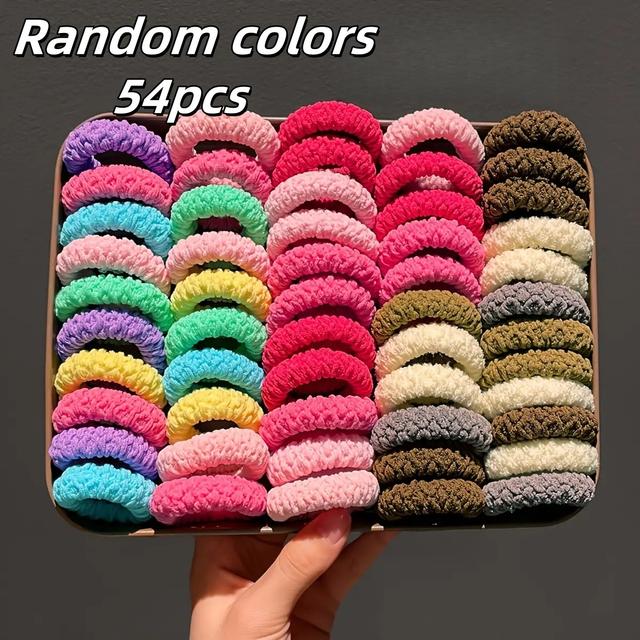 TEMU 54 db véletlenszerű színű, vastagított és vastag hajkiegészítő, széles hajgumi hajkötéshez, hajgyűrű hajgumik lófarokhoz, magas rugalmasságú és tartós hajszálak