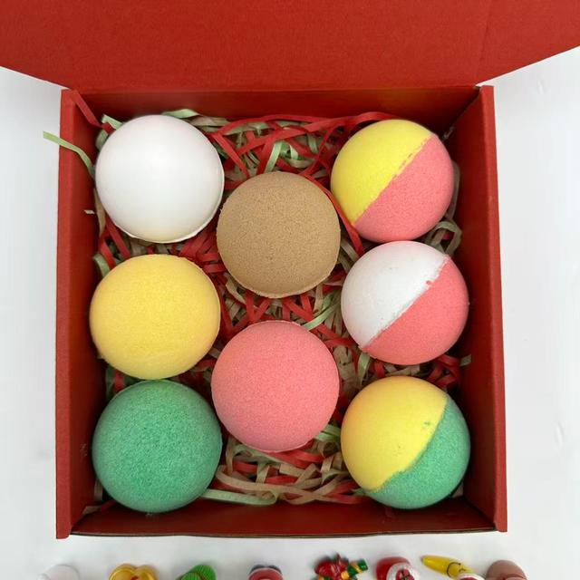 TEMU Weihnachts-Badbomben-Geschenkset in limitierter Auflage: 8 Badbomben in verschiedenen Farben, inklusive einer schönen Grußkarte – ein perfektes Weihnachtsgeschenk.