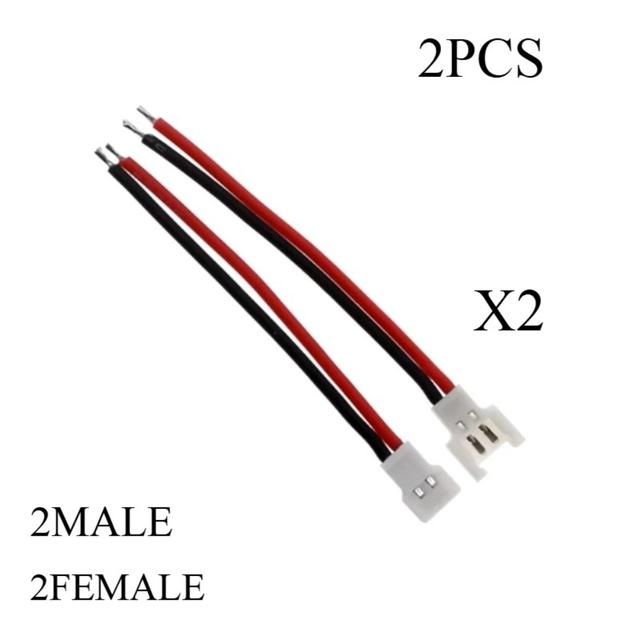 TEMU 2pcs 2.0mm Automotive Male And Female Wire Harness Assembly Male Female Wire Cable Connector 2 Pin Aerial Docking Jst Ph 2.0mm Plug Socket Battery Charging Cables 10cm 26awg