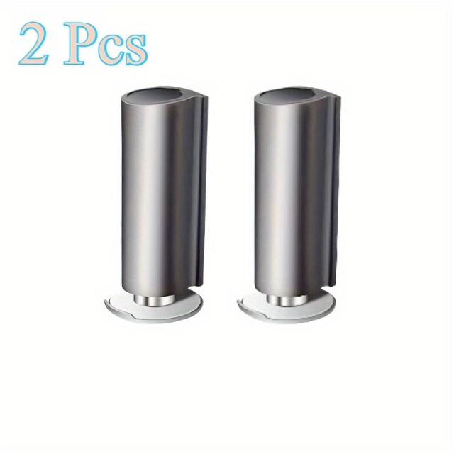 TEMU 2pcsadjustable Floor Mount Magnet Cylindrical Design No Drill Door Stop Door Catch Holders Wall Protector With Self Adhesive For Bedroom Office Home (black)