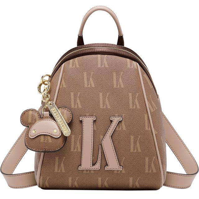 TEMU 2024 Chic Large Capacity Backpack - Versatile & Stylish, Leather With Polyester Lining, Zip Closure, Animal Print Design For Women