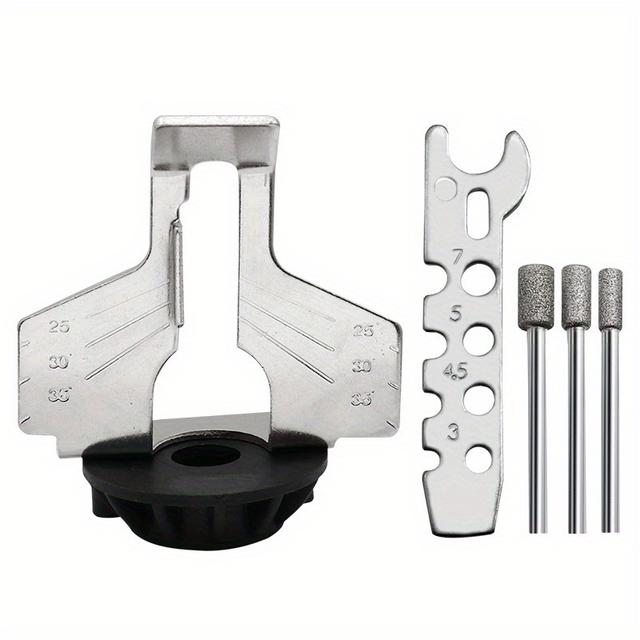 TEMU Kit For Sharpening Chainsaws Featuring Cylindrical Diamond-coated Abrasive Polishing Stones Designed For Grinding Electric Chains And Serrated