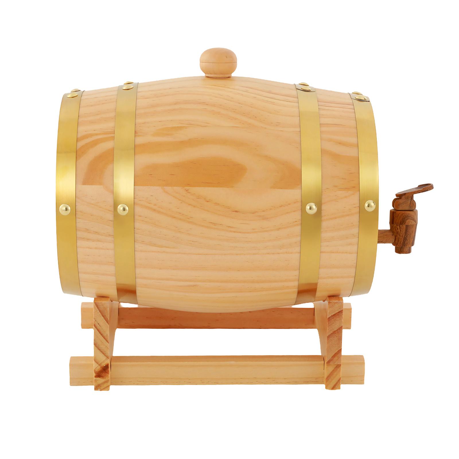 TEMU Seau à eau et boissons en bois de pin 3L/0,66gal, convient pour , hôtels, cuisines, garde-manger - Récipient polyvalent robuste pour , , , bois de pin pour commercial et résidentiel