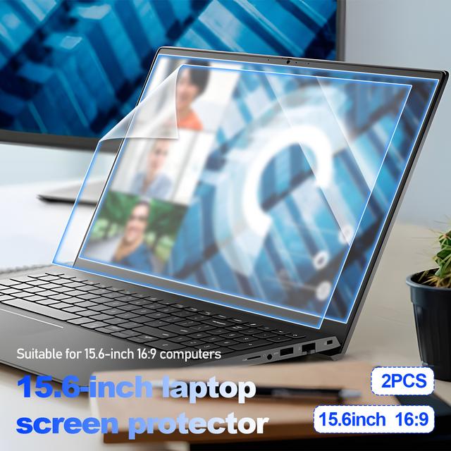 TEMU 2pcs Screen Protector For 5.6 Inch Laptop Pte Material, Matte Pet Film, Anti-scratch, , Anti-fingerprint, Suitable For 16:9 Ratio, Compatible With 15-18.9 Inch Computers