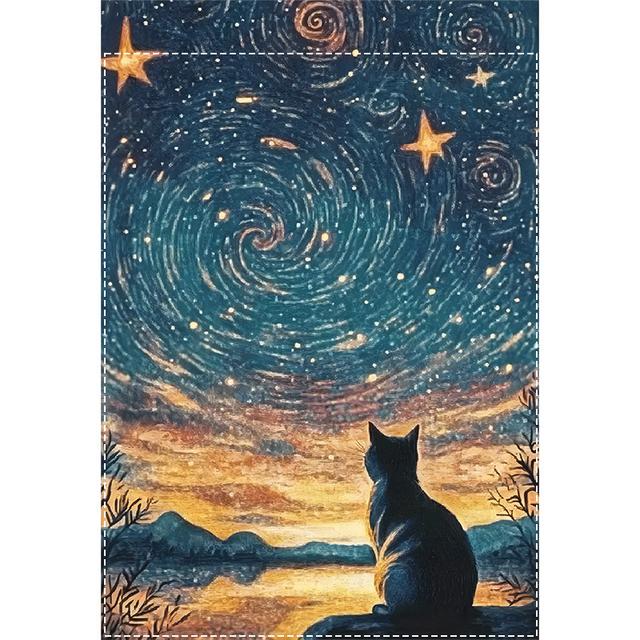 TEMU Starry Garden Flag - Double-sided, Waterproof Burlap, Outdoor Decor, 12x18 Inches