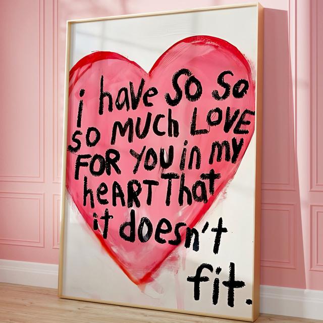 TEMU So " Unframed Canvas Wall Art - Romantic Quote Poster, Perfect Gift For Couples On Valentine's Day, Anniversary, Birthday, Wedding