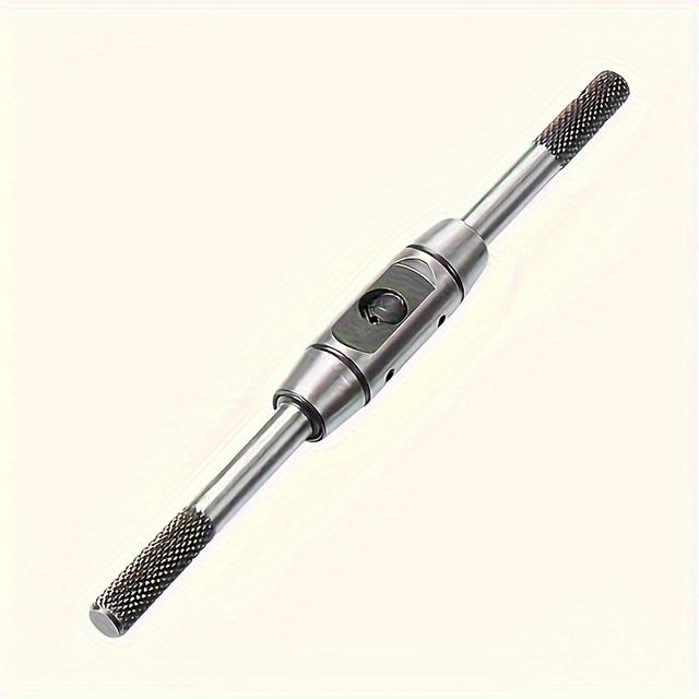 TEMU Adjustable Ratchet Tap Wrench With Extended Handle - Durable All-steel Manual Threading Tool For