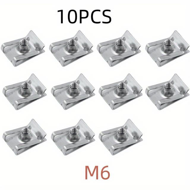 TEMU 10 st. U-formade klemmar i rostfritt stål, M4/M5/M6/M8, trådskydd för 4-8 mm strånötter | Fordon/Bil/Motorcykel/Skateboard