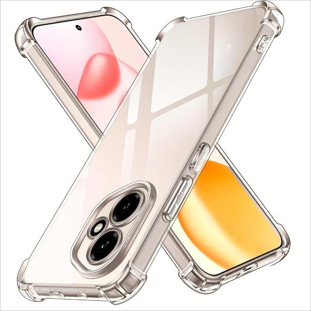 TEMU Rugalmas Átlátszó Telefontok Honor 400, 400lite, 400Pro számára, Sokkálló Megerősített Sarkokkal