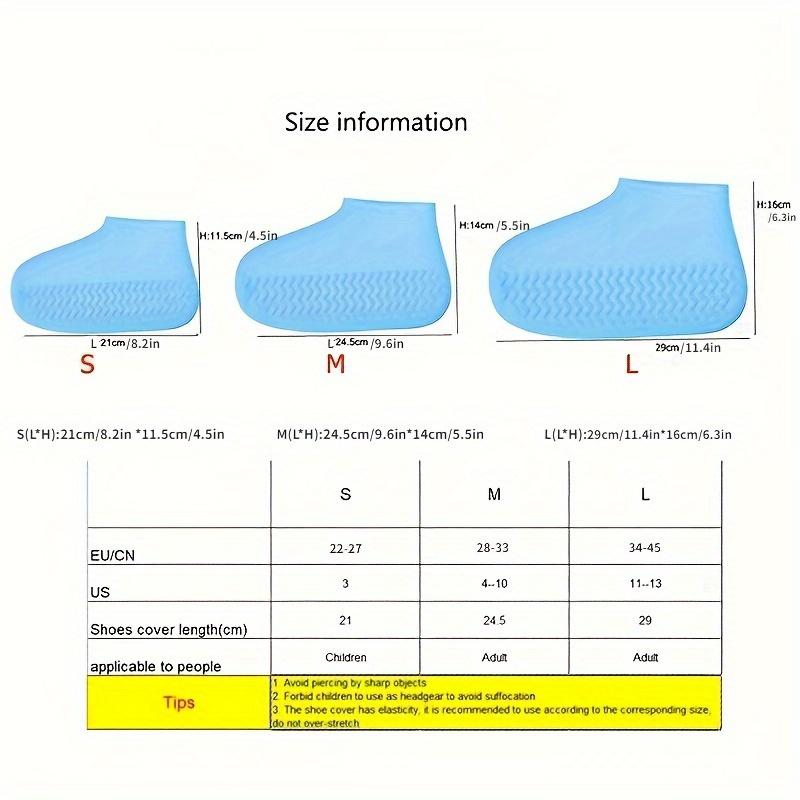 TEMU 1켤레의 야외 라텍스 레인 부츠, 방수 신발 커버, 재사용 가능, 비 예방용. 다양한 색상 선택 가능, 내구성