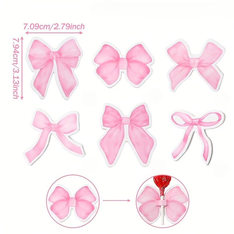 TEMU 12pcs Pink Bow & Flower Garland Bowknots - No Pre-made Sweet Cute Paper Party Decorations Suitable For Birthdays, Weddings, Showers - Elegant Paper Party Supplies