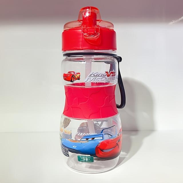 TEMU Frozen And Lightning 13.53 Oz Sports Water Bottle With Straw - Portable And Durable Pc Material, Available In Red And Pink Options, Perfect For Outdoor Activities