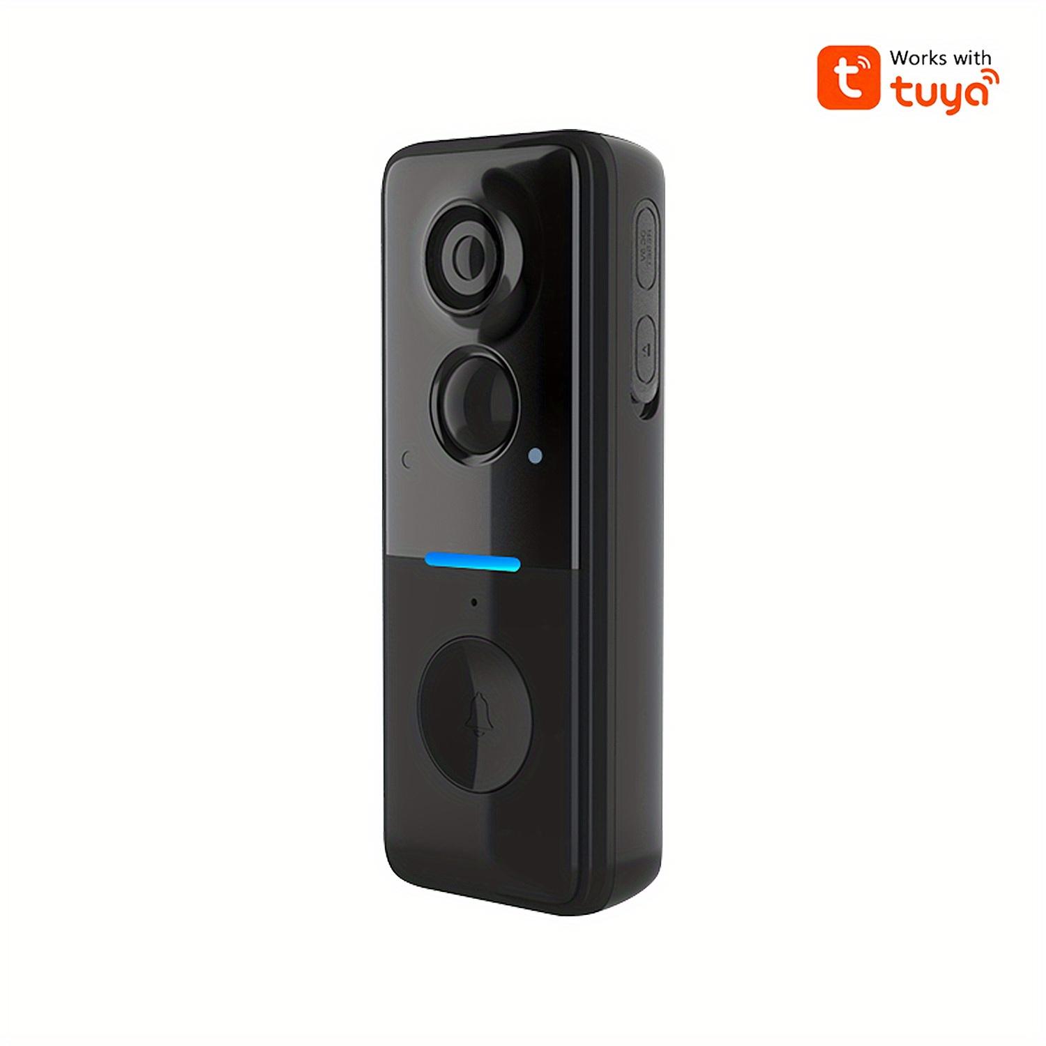 TEMU Smart Video Doorbell Camera With 1080p Hd, Human Pir Motion Detection, Talk, Night Vision, Cloud/sd Storage, Doorbell Camera System, App Compatible, 4000mah Battery- (no Wiring Required)