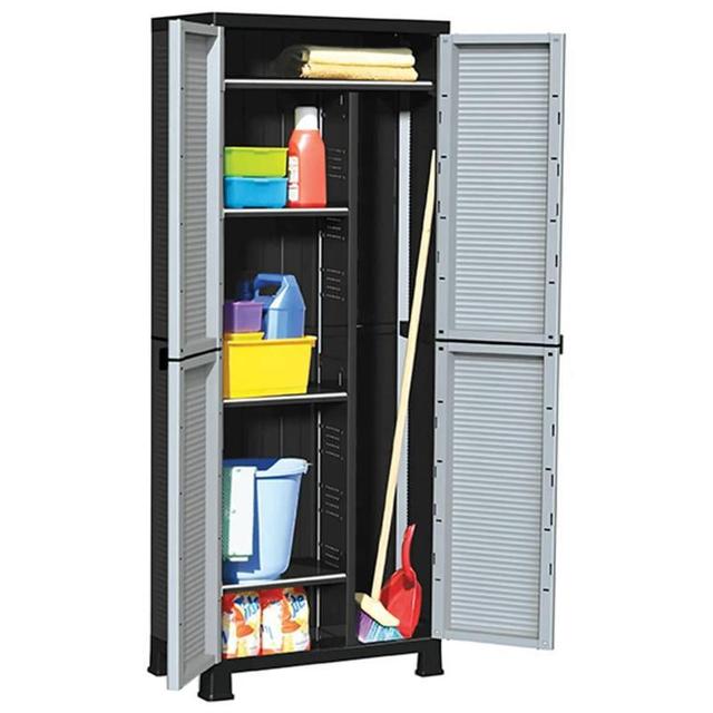 TEMU Plastikschrank 68x39x171,5 cm, Box, Schrank, Regal für Außenlager