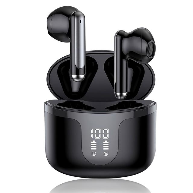 TEMU Paring Wireless Earbuds, 5. 3 Bt Mode Earphone With 3. 8g Weight, Semi In-ear Tws Built-in Capacitive Sensing For Study Relax Work Sports