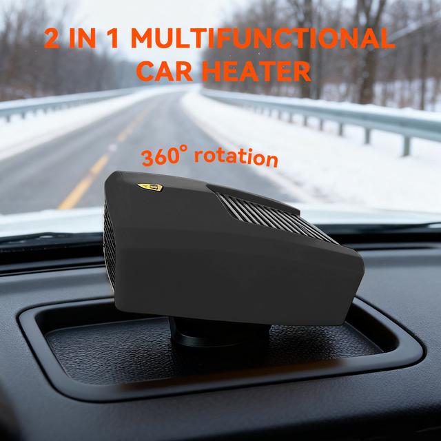 TEMU . - 12V Schnellheizender, tragbarer Autoheizer und Entnebler | Dual-, Heizung und Ventilator, schnelles Vorheizen, geeignet für die meisten Fahrzeuge, ideal für Winterreisen und Camping