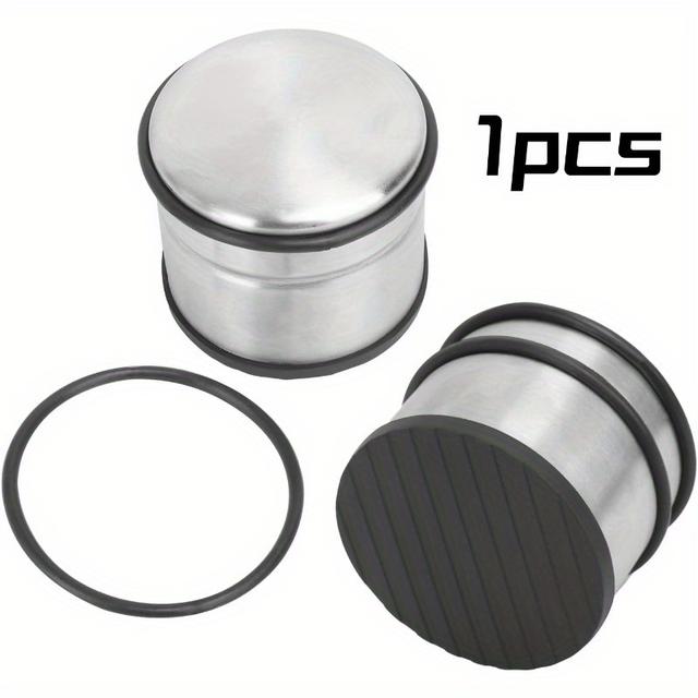 TEMU 1er-Pack Edelstahl Türstopper mit Rutschfesten Kieselgel-Stufen - Robuster Sicherheitsschutz für Boden in Haus, Büro, Garage - Langlebiger Metalltürstopper