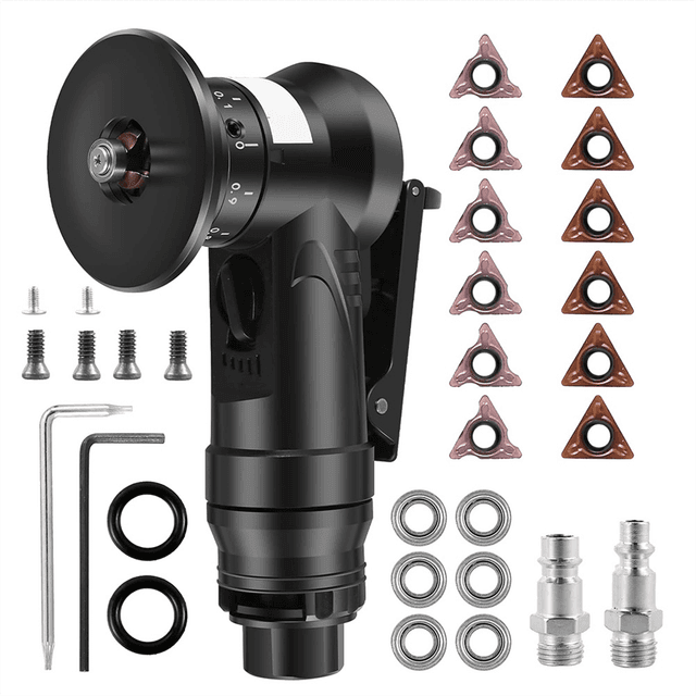 TEMU timjjcty Pneumatisches Fasenwerkzeug, 45-Grad Metallentgratiergerät, Entgratungs- und Fasenmaschine mit Bogenkantenschneider Set
