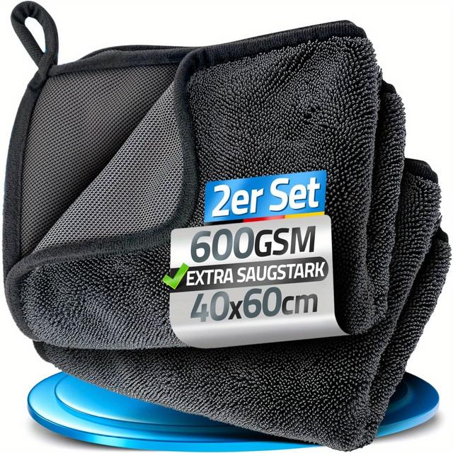 TEMU Absorbent Dry Towel Shower 600 Gsm - 40 X 60cm Fast Dry Microfibre Cleaning Cloth For Bathroom - Microfibre Cloth In Grey - Car Drying Towels Xxl - Microfibre Cloths Large - Simply Shiny