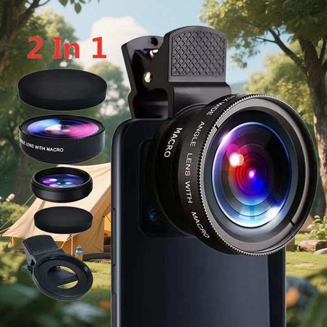 TEMU Professional Universal Mobile Phone Lens 37mm 0.45 X49uv Angle -in-1