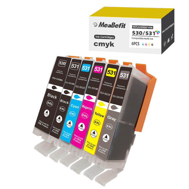 TEMU Meabefi Compatible Ink Cartridge Printer Cartridges As Replacement For Pgi 530xxl Cli 531xxl For Cartridge 530 531 Xxl Pgi530 Cli531 For Ts8750 Ts8751, 6 Pack