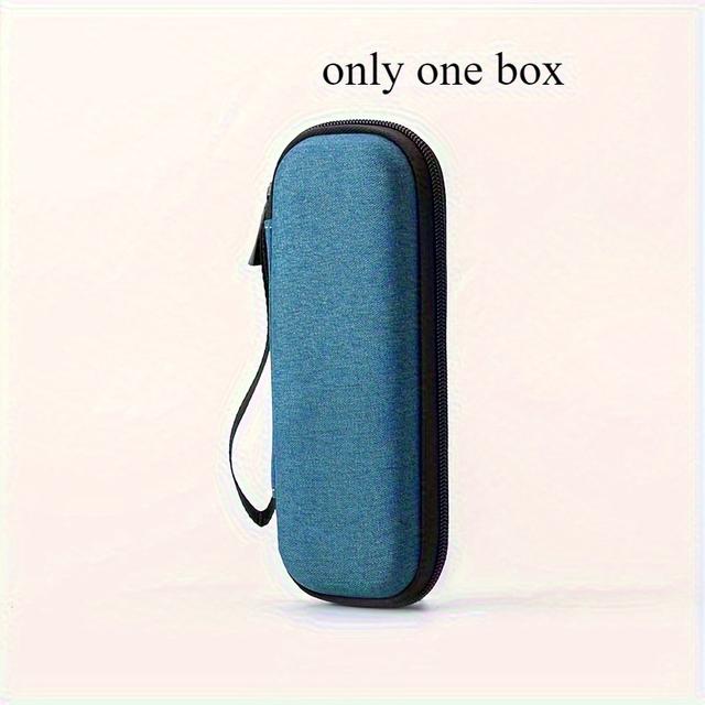 TEMU Estuche Vintage para Afeitadoras Compatible con 1/2 Afeitadoras - Organizador Ovalado de Afeitado con Cierre de Cremallera en EVA, Portaherramientas de Seguridad, Estuche para