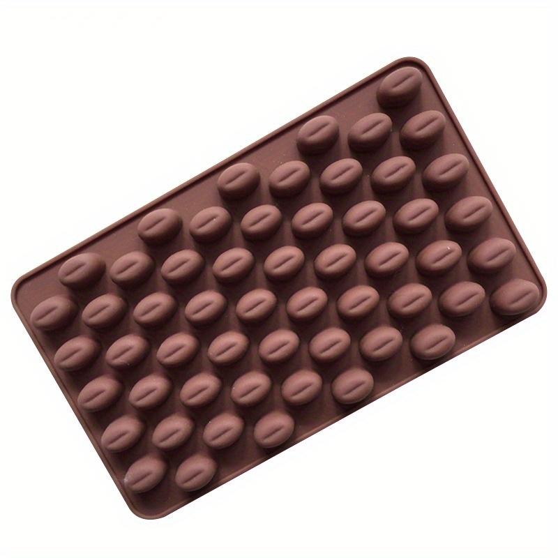 TEMU 1pc 55-cavity Silicone Mold For Coffee Beans, Chocolate & Mini Ice Cubes - Versatile Baking And Crafting Tool