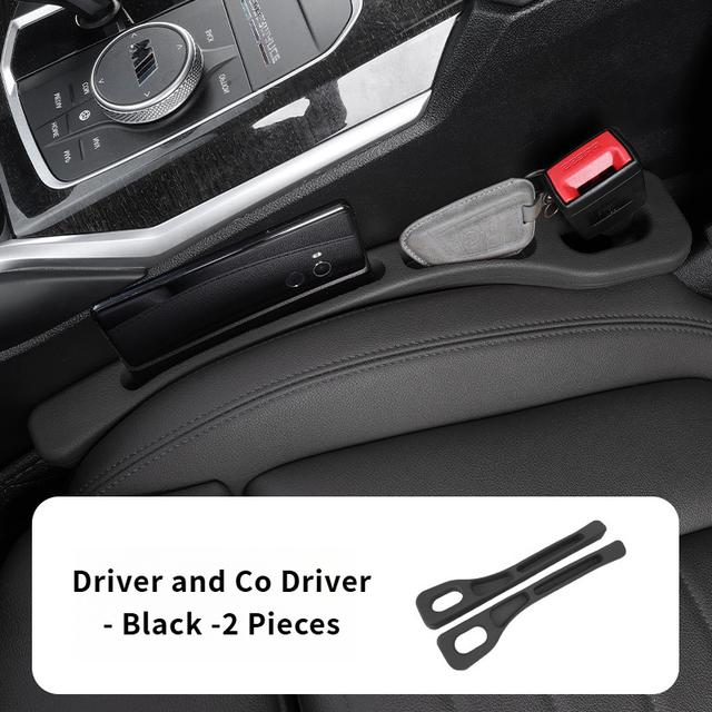 TEMU 2 darab autósülés rés tárolócsík csomagja, szivárgásmentes kialakítás megakadályozza a törmelék leesését és apró tárgyakat is elhelyezhet, az autó belső résének rendezője