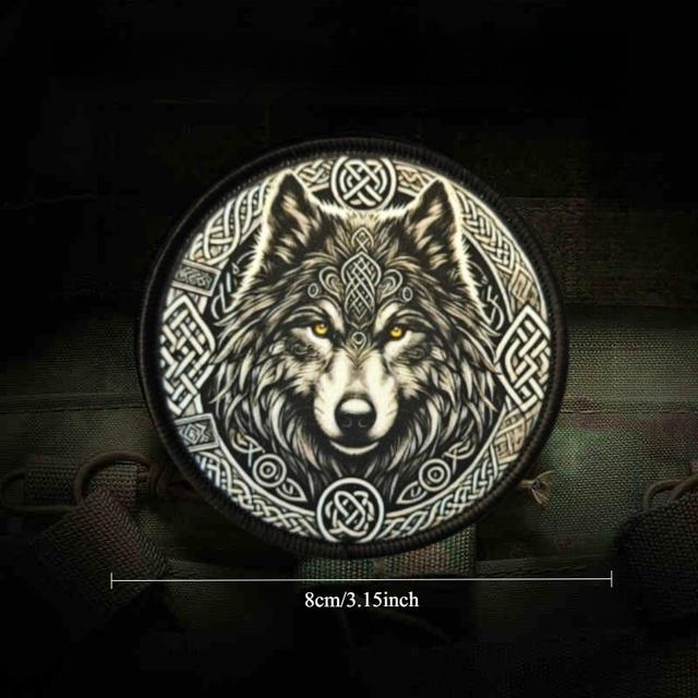 TEMU 2025 New Tactical Patch, Wolf Morale Badge, Armband, Decorative Patch, Backpack Patch, Equipped With