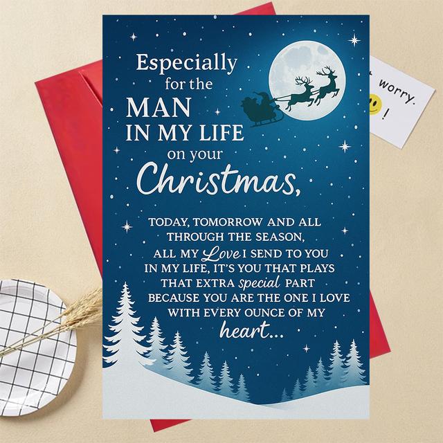 TEMU A Single Perfect Christmas Present, This Card Is Designed For The Special In , Making It Ideal For Conveying Love And Gratitude During The . A Wonderful Gift For Husbands, , Or This Christmas
