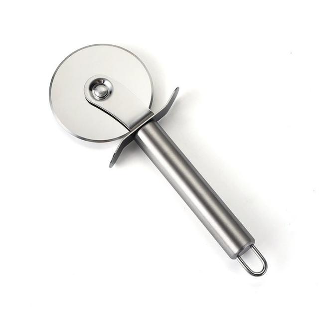 TEMU 1pc Shaon Stainless Steel Pizza Cutter Wheel | Multifunctional Dough Bread Cake Slicer For Party Holiday Baking, 430 Stainless Steel, Handle Included
