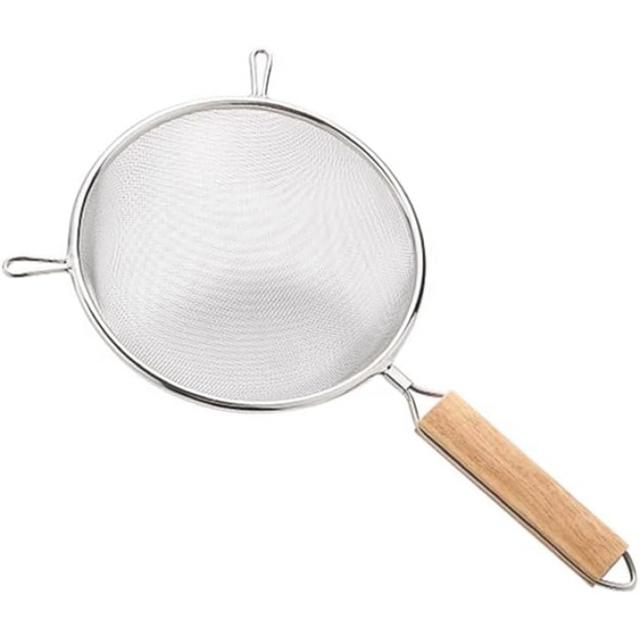 TEMU SHAON 1 ks stříbrného nerezového síta - kuchyňský nástroj s jemnou síťkou pro prosévání a filtraci
