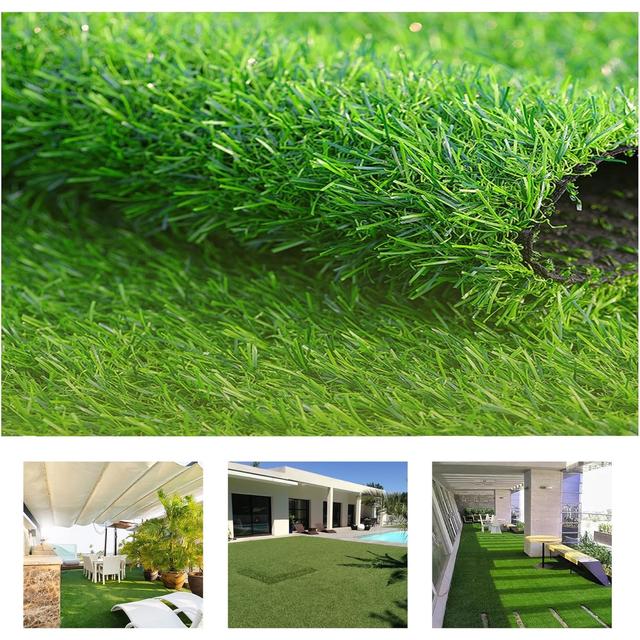 TEMU Artificial Grass Mat 1m X 10m Large Indoor/outdoor Area Rug Green - Green, Durable, And Low-maintenance For Patios, Lawns, Garden