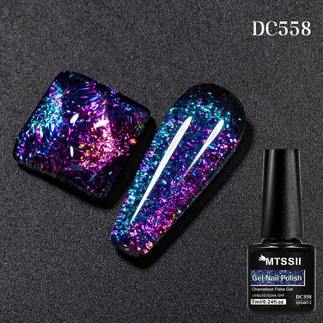 TEMU Mtssii 7ml Chameleon Flake Nail Gel Sparkling Glitter Gel Nail Polish Semi Permanent Gel Soak Off Nail Art Varnish
