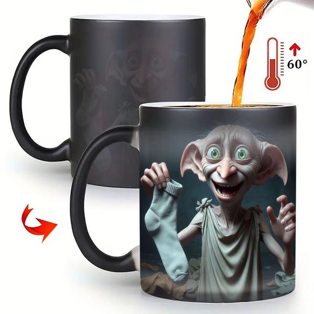 TEMU 1pc Wb ( Harry Potter Color-changing Coffee Cup - Thermal Changing Ceramic Mug With Wb, Insulated Cup Suitable For Hot/ Drinks, Office Use, Birthday & Holiday Gift For Fans