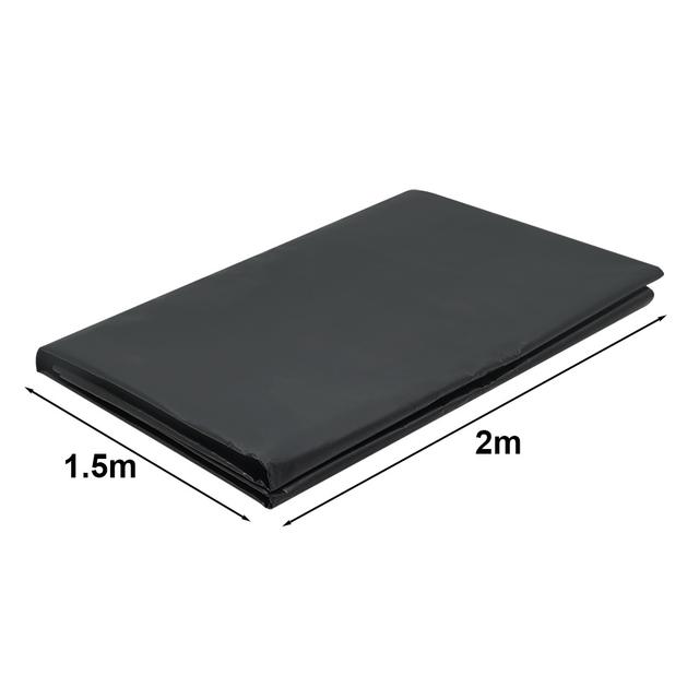 TEMU 1pc Black Pvc Garden Pond Liner - Leakproof, Sizes, Ideal For Outdoor Water Features & Pool Installations