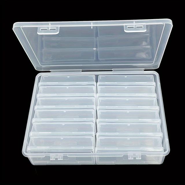 TEMU 12er-Pack transparente Aufbewahrungsbox aus Kunststoff mit Unterteilung Schloss – auslaufsicheres Must-Have für Heimwerker-Bastelarbeiten & Haushaltsorganisation