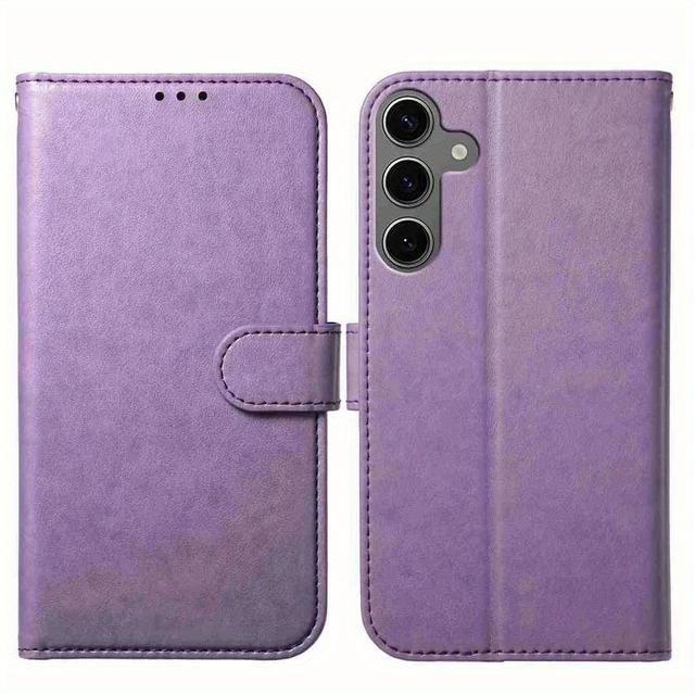 TEMU Phone Case - -slot Card Holder Made Of Synthetic Suede, Featuring A Stylish And , Serves As A Wallet Case For Galaxy S25 Edge/s25 Ultra/s25 Plus/s24 Plus/s24 Ultra/s23/s22/s21