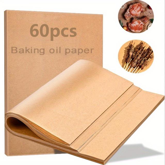 TEMU 60pcs Unbleached Heavy-duty Parchment Paper Precut 12x16in For Baking Air Fryer Oven Kitchen Restaurant