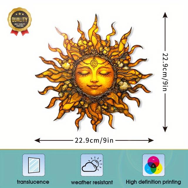 TEMU 1pc Pattern Window Cling, 9-inch Pet Material, Removable Privacy Sunshade Sticker For Rv & Home Decor, Fit, Interior & Exterior Use, No Glue Needed, Sun Visor For Car Rv Screens, Rv Curtains