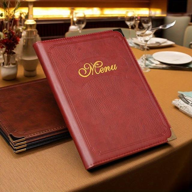 TEMU Premium A4 Pvc Loose-leaf Menu Book For Restaurants, Hotel Service Guide, And Price List Holder