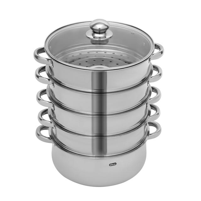 TEMU 5-layer Stainless Steel Steaming Pot, A Versatile Cookware For Healthy Meals, Made From Durable 304 -grade Steel, Perfect For Meal Preparation With A Capacity Of 33.06 Lbs