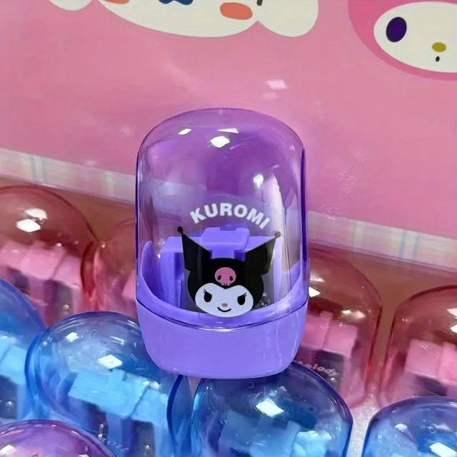 TEMU Girl Plastic Material, Cute Cartoon-shaped Pencil Sharpener, Dual-hole Pencil Sharpener With Large And Small Holes, A Must-have Pencil Sharpener For , A Gift For