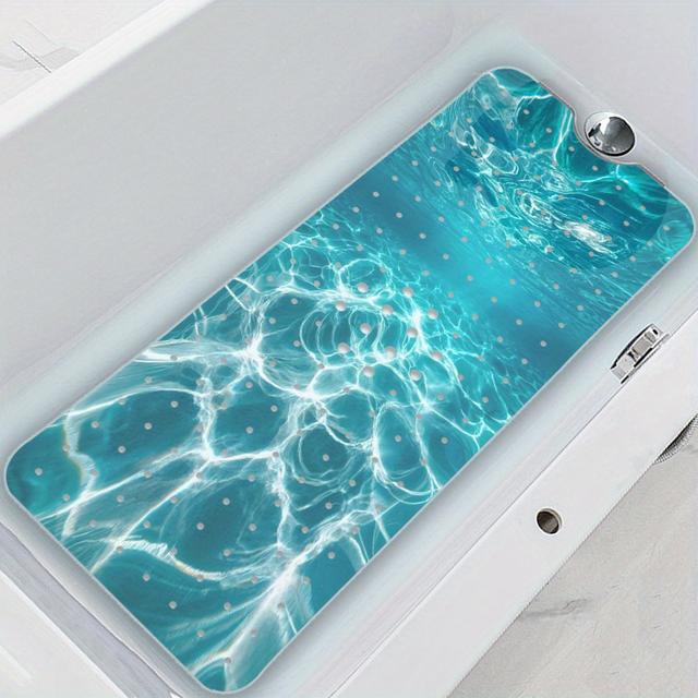 TEMU Vibrant Shimmering Water Light Reflection Design Anti-slip Suction Cup Safety Family Bathroom Bathtub Mat Decorative